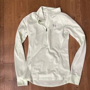 Under Armour Women's Lightweight Light Green Long Sleeve Zip Up Pullover